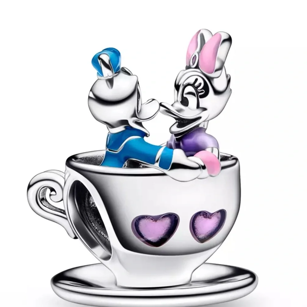 NWT PANDORA x Disney Donald and Daisy Teacup Charm